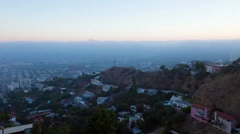 Day to Night in LA HD Stock Footage 32848612