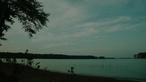 Day to night at Lake Stock Footage 94263222