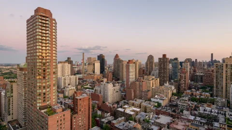Day to Night Moon Cityscape Stock Footage 147476063