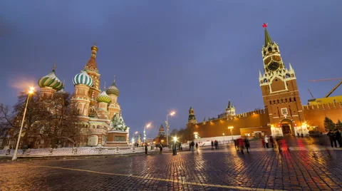Day to night in Moscow Stock Footage 58607953