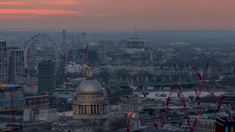 Day to night motion time lapse of the skyline of central London 库存影片 269781131