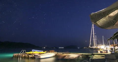 Day to Night Pier Time Lapse 4K Video stock 27796872