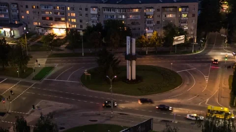 Day to night on the road Vídeo Stock 48448360