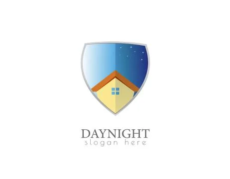 Day Night security logo Stockillustratie