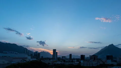 Day to Night sunset Timelapse in Monterrey Nuevo Leon Mexico Stock Footage 196267053
