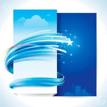 Day Night Theme Stock Illustration