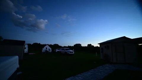 Day to Night Time-lapse of Central Florida Camping under the stars Stock Footage 255719123