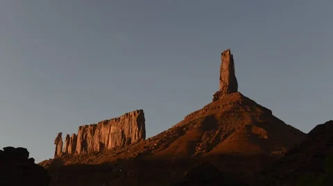 Day to night time lapse of desert rock formations, Utah, USA Vídeo Stock 63299879