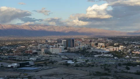 Day to night time lapse of downtown Tucson, Arizona Stock Footage 145824718