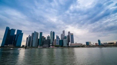 Day to night Time-lapse motion of central business district building Video stock 81097934