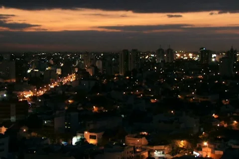 Day to Night time-lapse over the city. Stock Footage 20511489