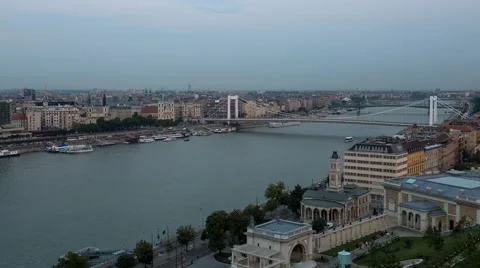 Day to night Time Lapse over Budapest 4K Video stock 53790063