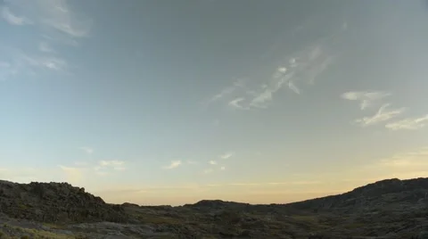 Day to night time lapse over rugged landscape Video stock 63302819