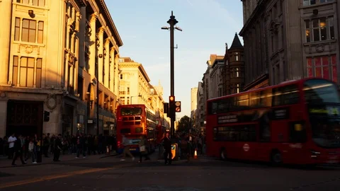 Day to night time-lapse of Regent street London England Video stock 104174261