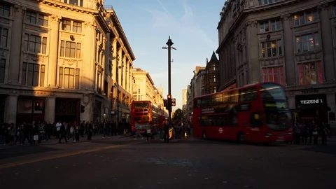 Day to night time-lapse of Regent street London England Stock Footage 104175859