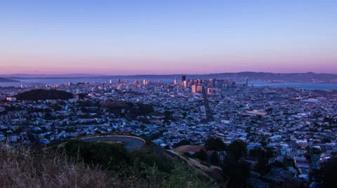 Day to Night Time Lapse of San Francisco 스톡 동영상 24976487