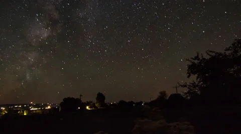 Day to Night Time-lapse Sunset to Milky Way Stock Footage
