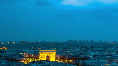 Day to night Time Lapse of world famous Eiffel Tower 스톡 동영상 61719562