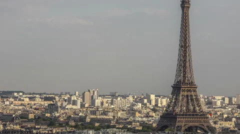 Day to night Time Lapse of world famous Eiffel Tower 스톡 동영상 61719798