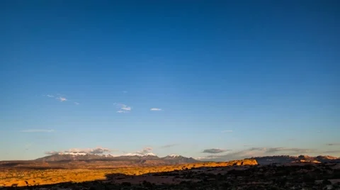 Day-to-Night Timelapse of Distant Mountains Stock Footage 50648395