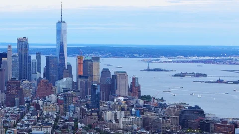 Day to night timelapse of Lower Manhattan area 4K 스톡 동영상 116055830