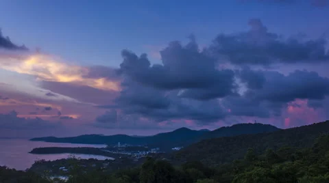 Day to Night Timelapse of Phuket Beaches 스톡 동영상 59793388