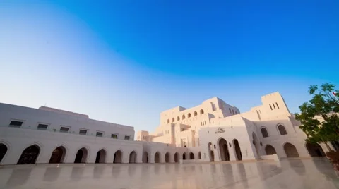 Day to Night timelapse of the Royal Opera House Muscat Video stock 45196283