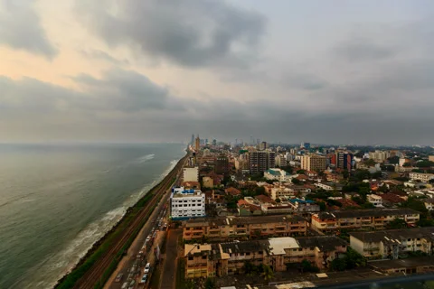Day to Night Timelapse of Seaside Colombo (4K) Stock Footage 66293361
