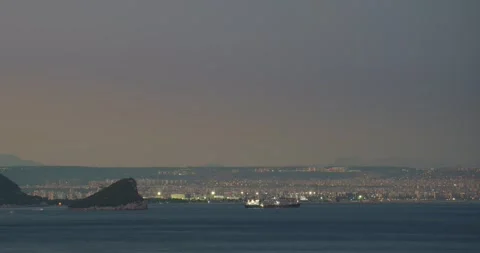 Day-night timelapse view of Antalya, Turkey Stock Footage 323647285