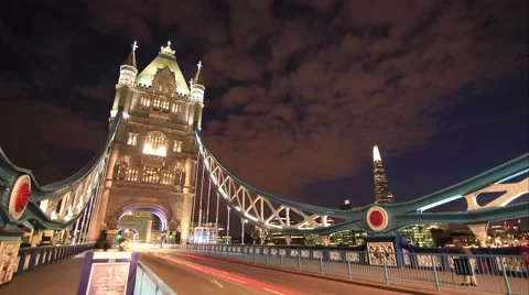 Day to Night Tower Bridge 4K Timelapse Video stock 50144833