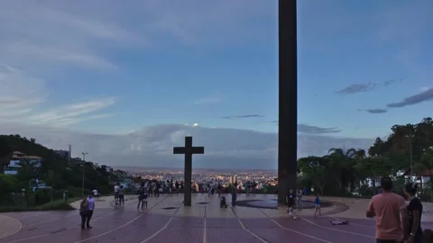 Day to night transition time lapse from Praça do Papa  Stock Footage 137660069