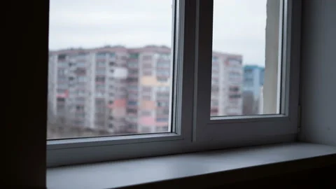 From Day to Night View through the Windo... | Stock Video | Pond5