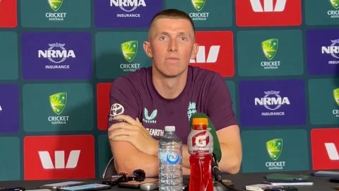Day one, Ashes second Test: Zak Crawley press conference  Stock Footage 322613012