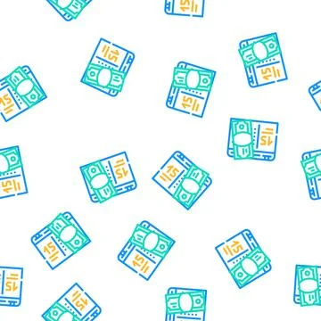 Day for payment alimony vector seamless pattern Illustrazione stock