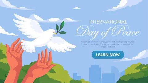 Day of Peace vector poster Stock Illustration