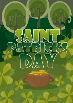 Day poster design template vector St. Patrick Easy to edit elements - Format A4 스톡 일러스트