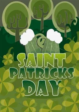 Day poster design template vector St. Patrick Easy to edit elements - Format A4 Stock Illustration