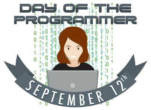 The Day of the Programmer Poster Illustrazione stock