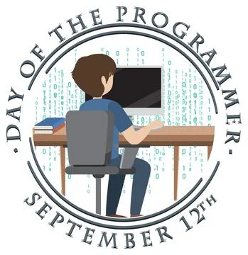 The Day of the Programmer Poster Illustrazione stock