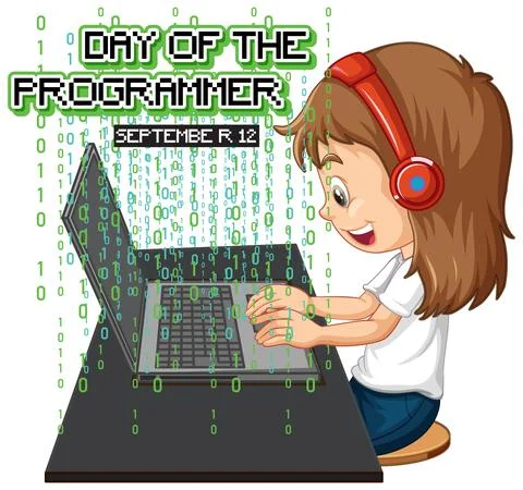 The Day of the Programmer Poster 스톡 일러스트