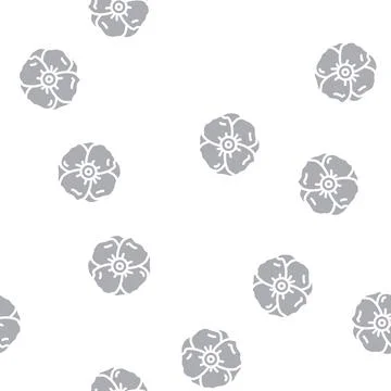 Day of remembrance glyph vector seamless pattern Stock Illustration