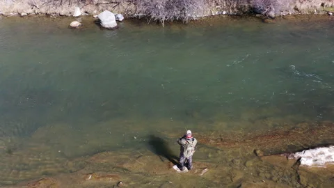 A day on the river swinging a fly. Video stock 133200731