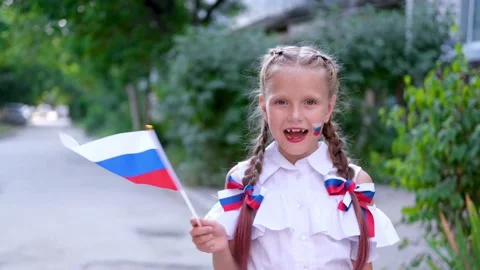 Day of the Russian flag. Stock Footage 160048721