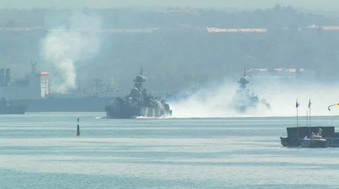 Day of Russian Navy. 库存影片 7909128