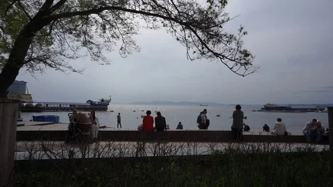 Day off by the sea Vídeo Stock 77119434