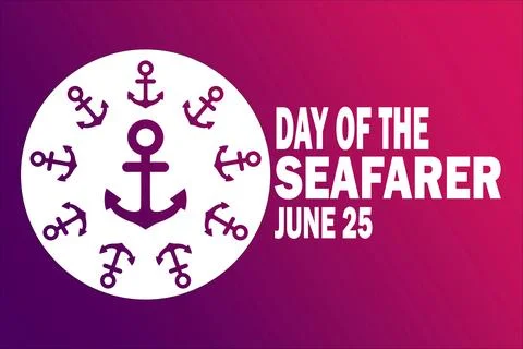 Day Of The Seafarer Vector Template Design Illustration Stockillustratie