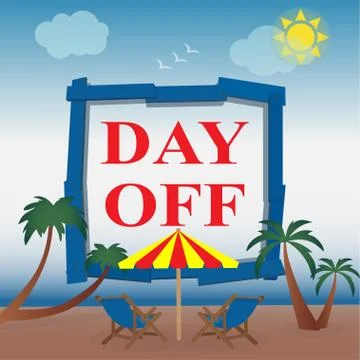 Day off at the seaside Stock Illustration