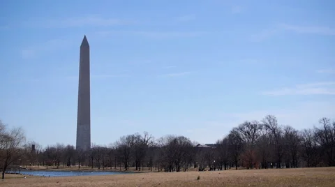 Day shot of Washington Monument Stock Footage 48132386