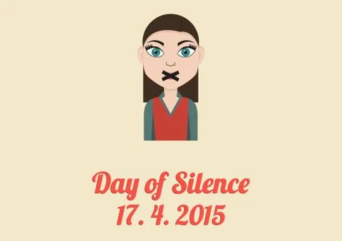 Day of Silence card Stock Illustration