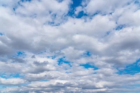 Day sky with cumulus clouds horizontal photo Stock Photos